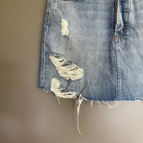 NWT‎ Boyish The Corey High Rise Rigid Denim Skirt in Dr. Strangelove Sz 26 Blue - Picture 8 of 16